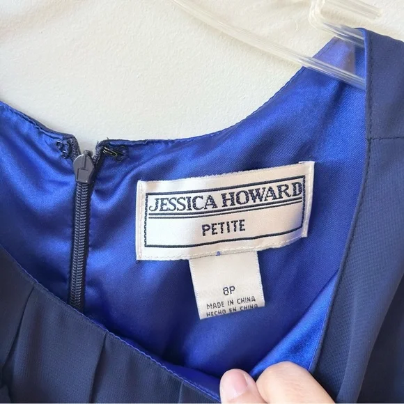 Jessica Howard bubble hem chiffon mini dress - Picture 3 of 8